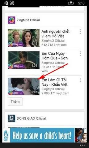 Hướng dẫn tải video Youtube trên điện thoại Windows Phone đơn giản