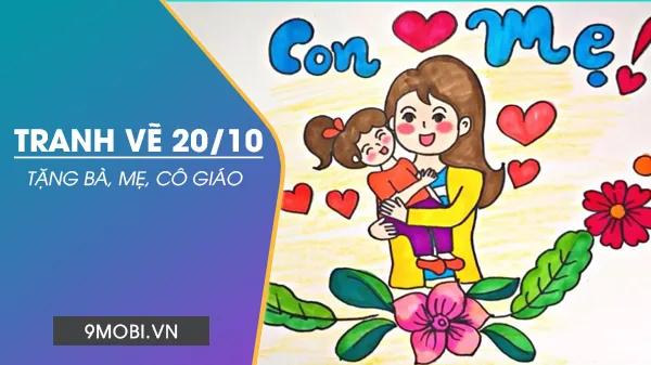 Hướng dẫn vẽ tranh 20/10 đẹp và dễ dàng nhất để dành tặng mẹ, cô giáo và bà