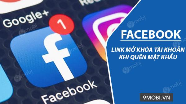 Cách lấy lại mật khẩu Facebook với liên kết mở khóa tài khoản