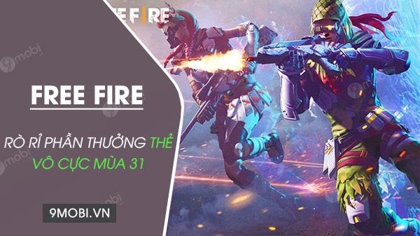 Bật mí phần thưởng đặc biệt từ Thẻ Vô Cực Free Fire mùa 31