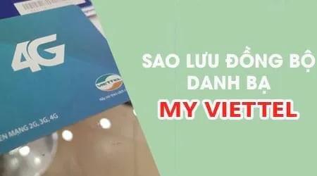 Hướng dẫn sao lưu và đồng bộ danh bạ trực tuyến qua My Viettel