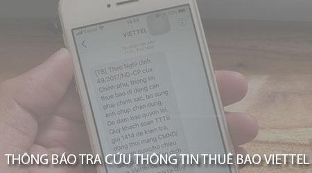 Giải mã các thông báo khi tra cứu thông tin thuê bao Viettel