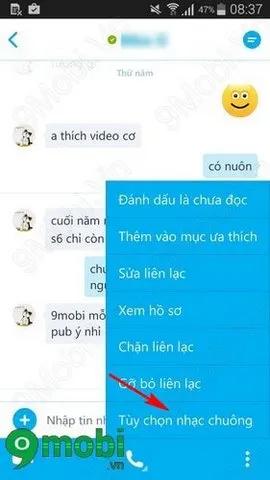 Cách tùy chỉnh nhạc chuông riêng cho từng liên hệ trên Skype (Android)