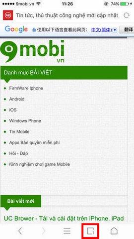 UC Browser - Cách mở tab mới đơn giản trên trình duyệt di động