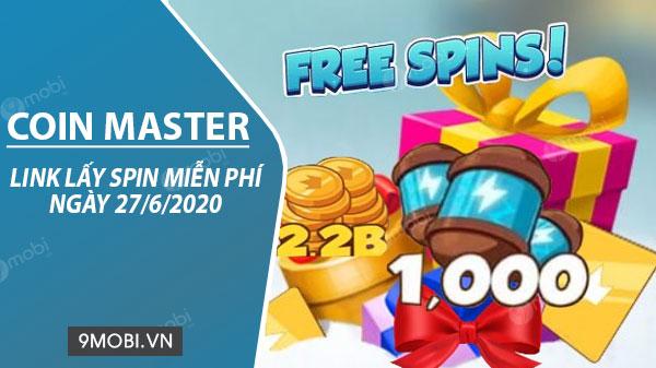 Link nhận Spin Coin Master miễn phí ngày 27/6/2020