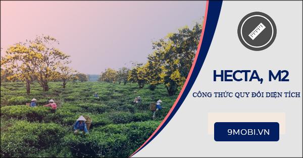 1 Ha tương đương với bao nhiêu mét vuông (m2) và kilômét vuông (km2)?