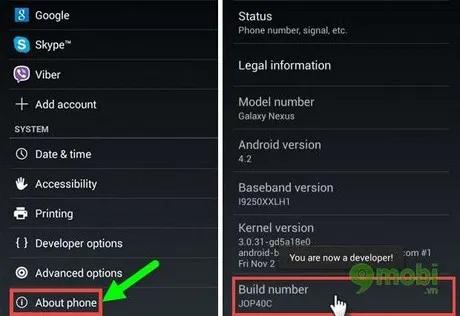 Cách bật chế độ USB Debugging trên điện thoại Android