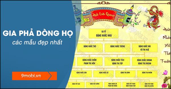 Mẫu gia phả dòng họ file Word đơn giản và tinh tế nhất