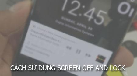 Hướng dẫn sử dụng Screen Off and Lock để khóa màn hình điện thoại