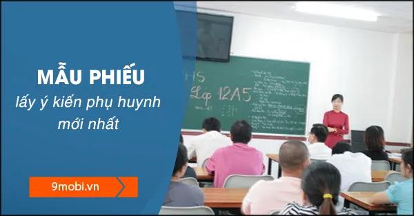 Mẫu phiếu khảo sát ý kiến phụ huynh học sinh cập nhật mới nhất 2023