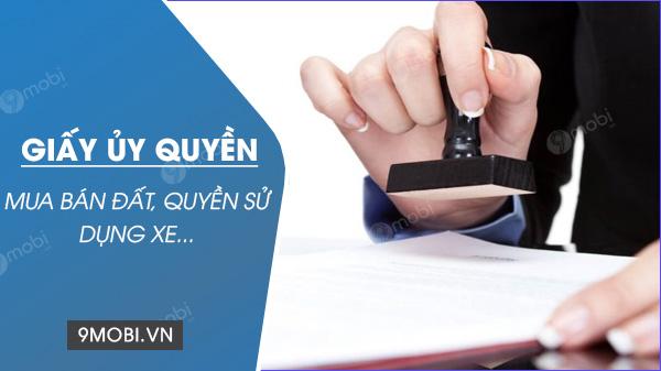 Các mẫu giấy ủy quyền cá nhân, công ty mới nhất năm 2023