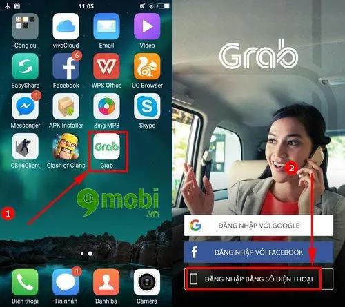 Các phương thức gọi xe ôm Grabbike, Taxi Grab tiện lợi