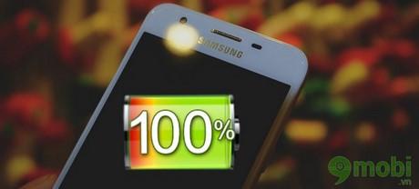 Cách hiển thị phần trăm pin trên Samsung J5 Prime