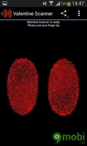 Khám phá tình yêu qua dấu vân tay với ứng dụng Valentine Scanner trên Android