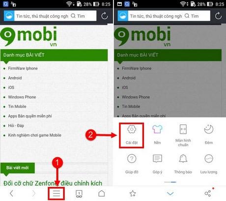 UC Browser - Kích hoạt chế độ duyệt web tốc độ cao