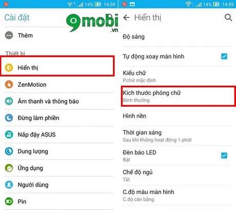 Cách thay đổi cỡ chữ trên Zenfone - Tùy chỉnh kích thước phông chữ theo ý muốn