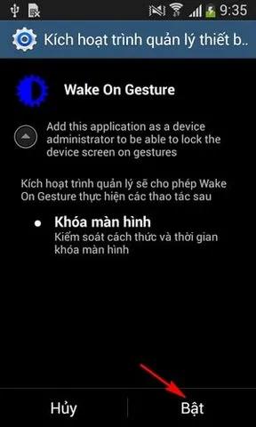 Điều khiển màn hình Android bằng cử chỉ tay với Wake On Gesture