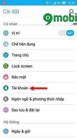 Hướng dẫn đồng bộ danh bạ Zenfone qua tài khoản Google