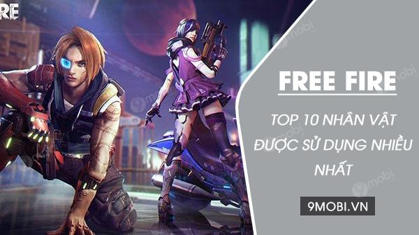 Top 10 tướng Free Fire được cộng đồng game thủ ưa chuộng nhất
