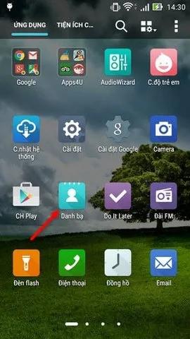 Cách tạo lối tắt danh bạ trên màn hình chính Android