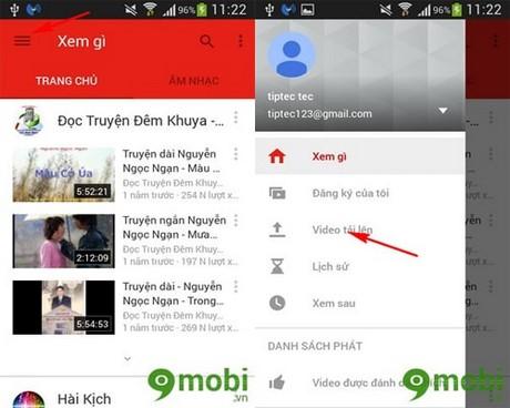 Hướng dẫn tải video lên Youtube từ điện thoại Android