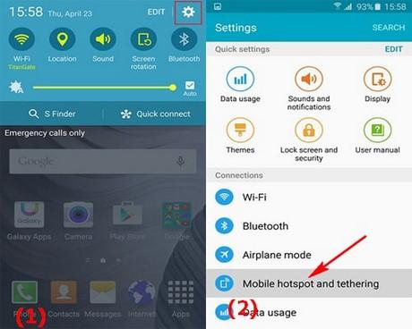 Khám phá cách biến Galaxy S6 và S6 EDGE thành điểm phát WiFi di động