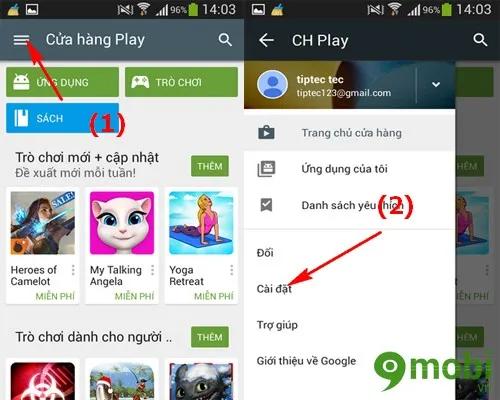 Cách hạn chế trẻ em tự ý mua ứng dụng trên Google Play từ điện thoại Android
