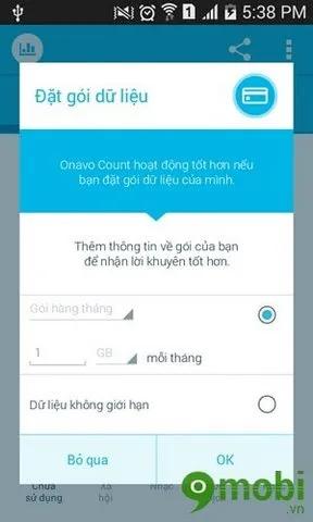 Onavo Count - Giải pháp quản lý dữ liệu và tiết kiệm băng thông 3G trên Android