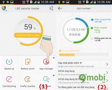 Quản lý ứng dụng hiệu quả với LBE Security Master trên Android