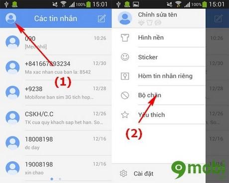 Mẹo chặn tin nhắn không mong muốn với GO SMS trên Android
