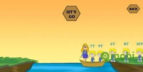 Giải đáp câu 12 trong trò chơi qua sông IQ: Hãy giúp mẹ và 5 đứa con trai vượt qua sông một cách hợp lý.