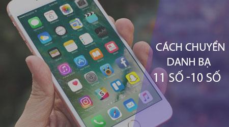 Hướng dẫn nhanh cách chuyển đổi danh bạ từ 11 số xuống 10 số