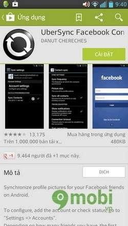 UberSync - Công cụ đồng bộ hình ảnh và danh bạ Facebook lên điện thoại Android