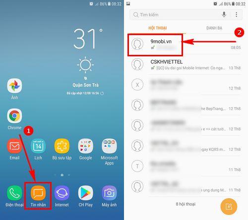 Hướng dẫn xóa tin nhắn trên Samsung J7 Pro