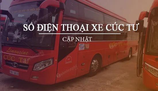Thông tin số điện thoại liên hệ nhà xe Cúc Tư