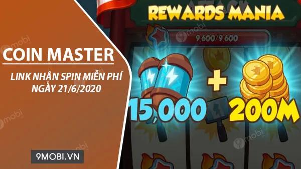 Cập nhật Link nhận Spin Coin Master miễn phí mới nhất ngày 21/6/2020