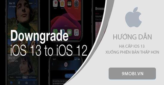 Cách hạ cấp iOS 13 trên thiết bị iPhone và iPad