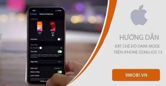 Hướng dẫn kích hoạt chế độ Dark Mode trên iPhone với iOS 13
