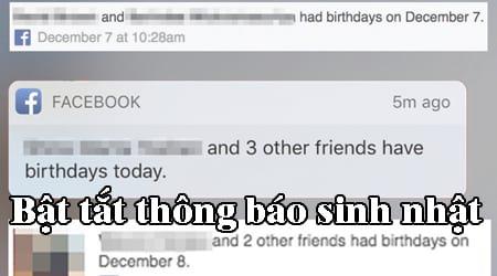 Hướng dẫn ẩn/hiện thông báo sinh nhật cá nhân trên Facebook từ điện thoại