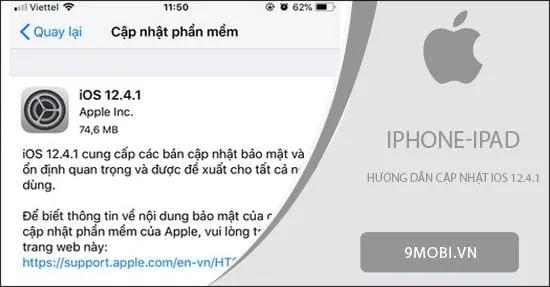 Hướng dẫn chi tiết cách nâng cấp lên iOS 12.4.1 dành cho iPhone và iPad
