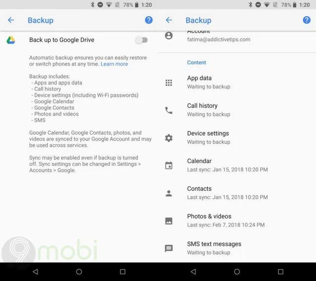 Hướng dẫn chi tiết cách sao lưu cuộc gọi và tin nhắn trên Android Oreo