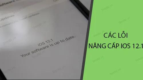 Những sự cố thường gặp khi nâng cấp lên iOS 12.1