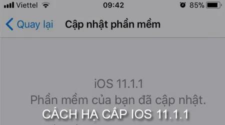Hướng dẫn cách hạ cấp từ iOS 11.1.1 xuống iOS 11.1