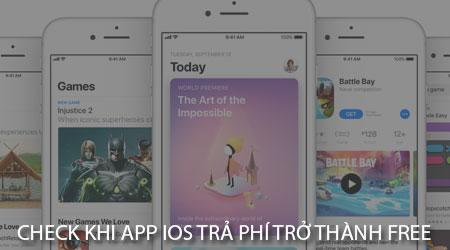 Bí quyết nhận biết ứng dụng iOS từ trả phí chuyển sang miễn phí