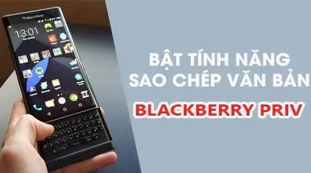 Cách sử dụng tính năng sao chép văn bản nhanh trên Blackberry Priv