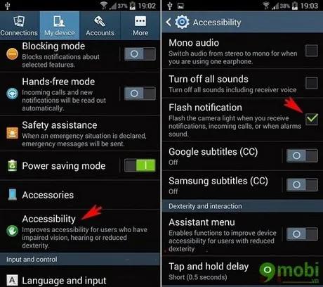 Cách cài đặt đèn Flash trên điện thoại Android để thông báo cuộc gọi và tin nhắn đến.