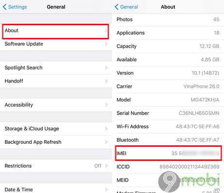 Hướng dẫn kiểm tra imei iPhone 6s, 6s Plus