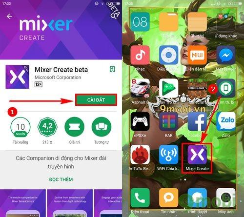 Cách phát sóng game trên iOS và Android thông qua Mixer Create