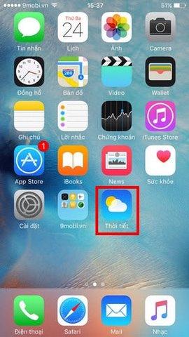 Hướng dẫn thêm các địa điểm Việt Nam vào ứng dụng thời tiết trên iPhone