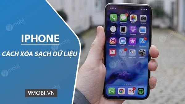 Xóa toàn bộ dữ liệu trên iPhone, bao gồm ảnh, video, tài liệu, giúp làm sạch thiết bị hoàn toàn.